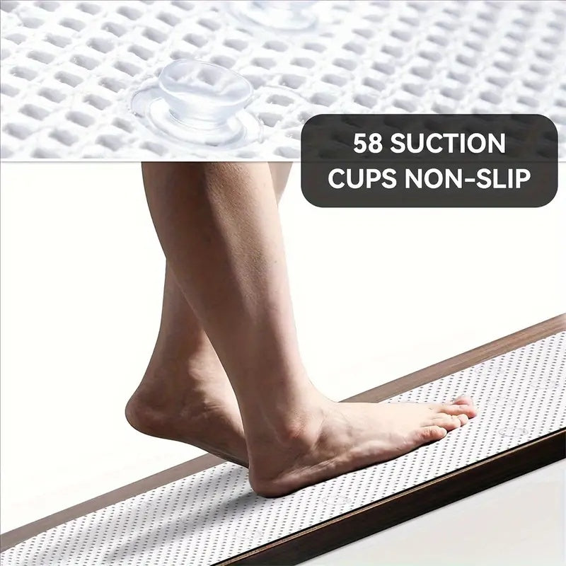 Soft foam bathtub mat in a shower
