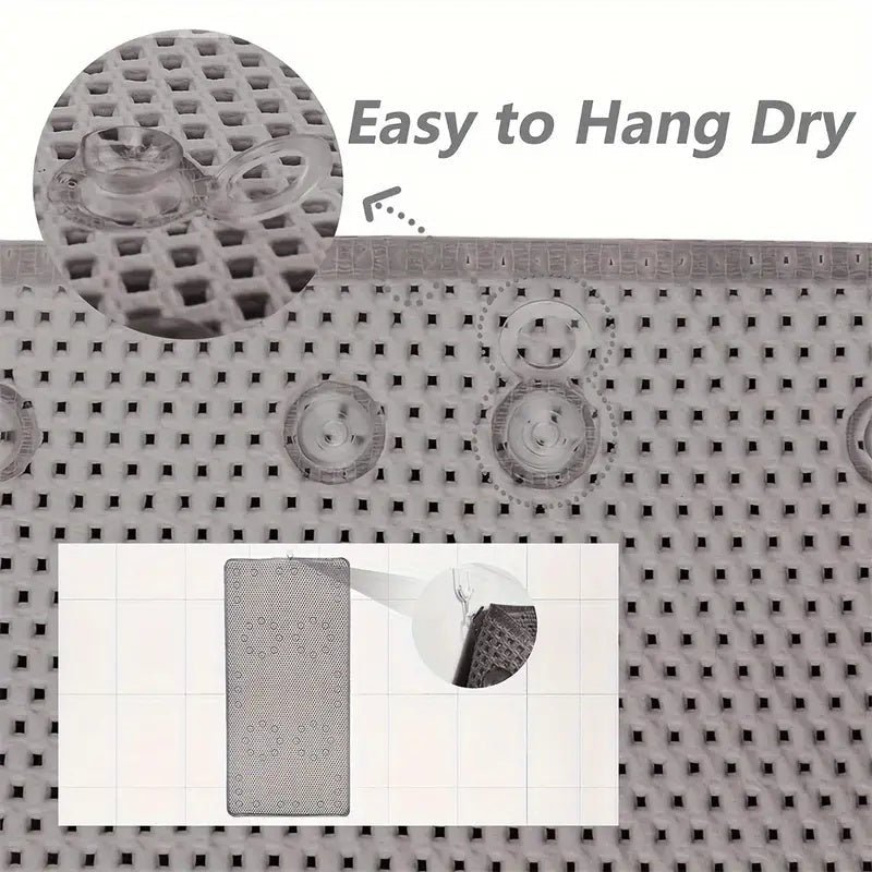 Soft foam bathtub mat as a bathroom floor mat