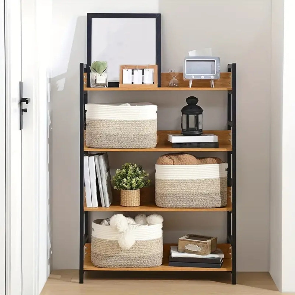 Cotton rope woven storage basket, view 2