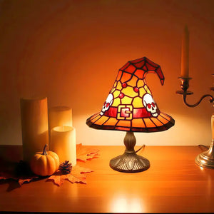 MystiHat Stained Glass Witch Hat Lamp
