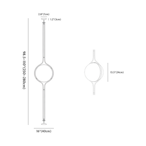 Oris Minimalist Sculptural Globe Floor to Ceiling Lamp