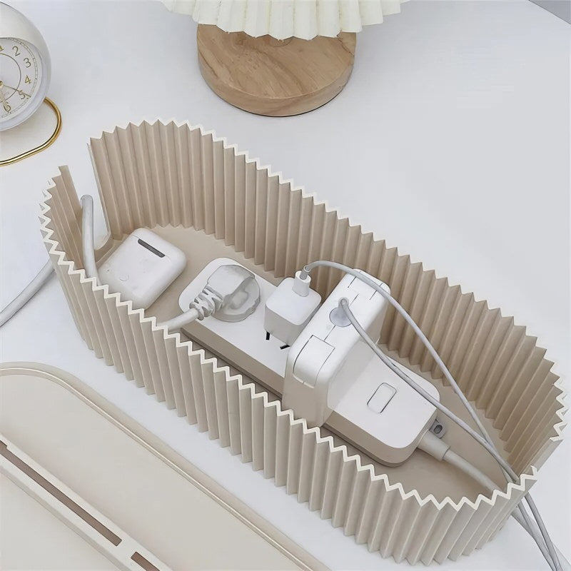 Pleated Wire Organizer Box for Extension Boards