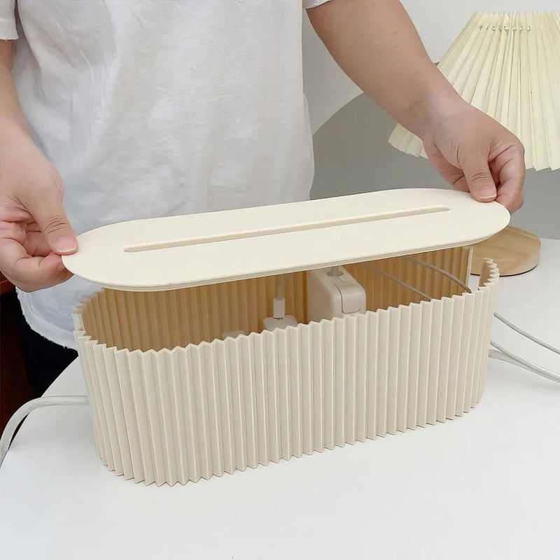Pleated Wire Organizer Box for Extension Boards