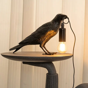 The Raven Sculptural Bird Table Lamp