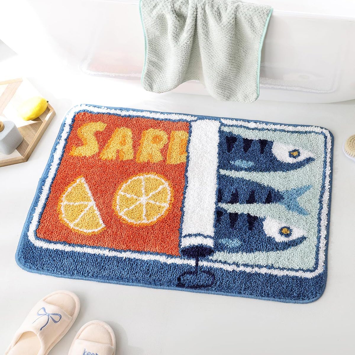 Tufted Retro Sardine Tin Floor Mat