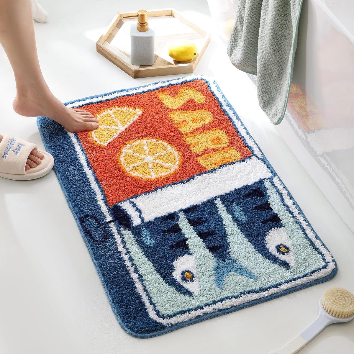 Tufted Retro Sardine Tin Floor Mat