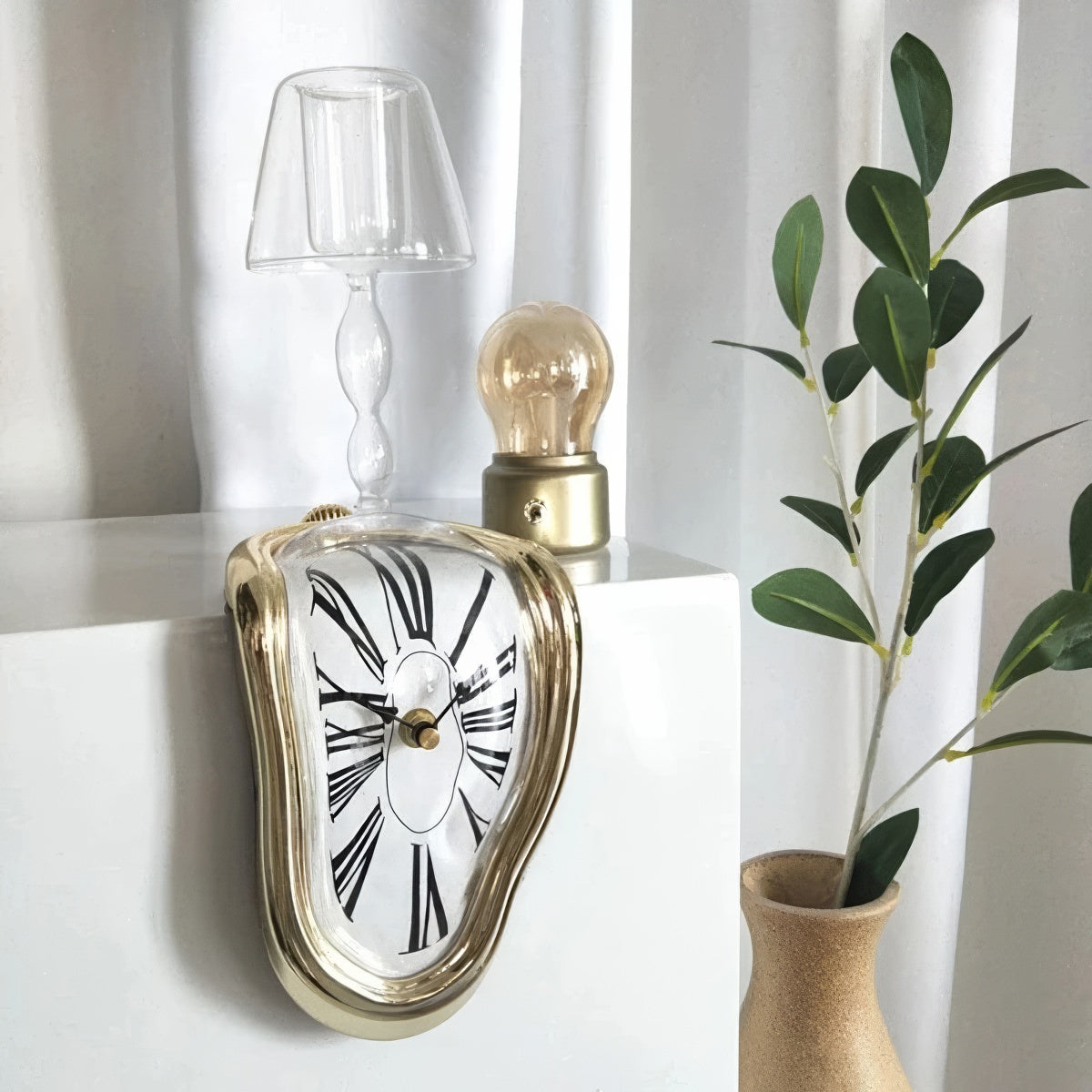 Surrealist Melting Clock Desk Decor