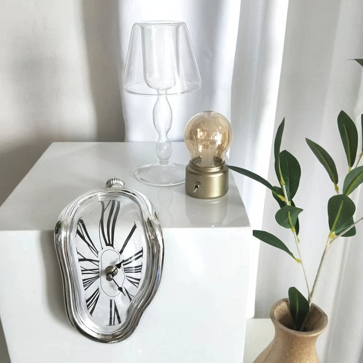 Surrealist Melting Clock Desk Decor