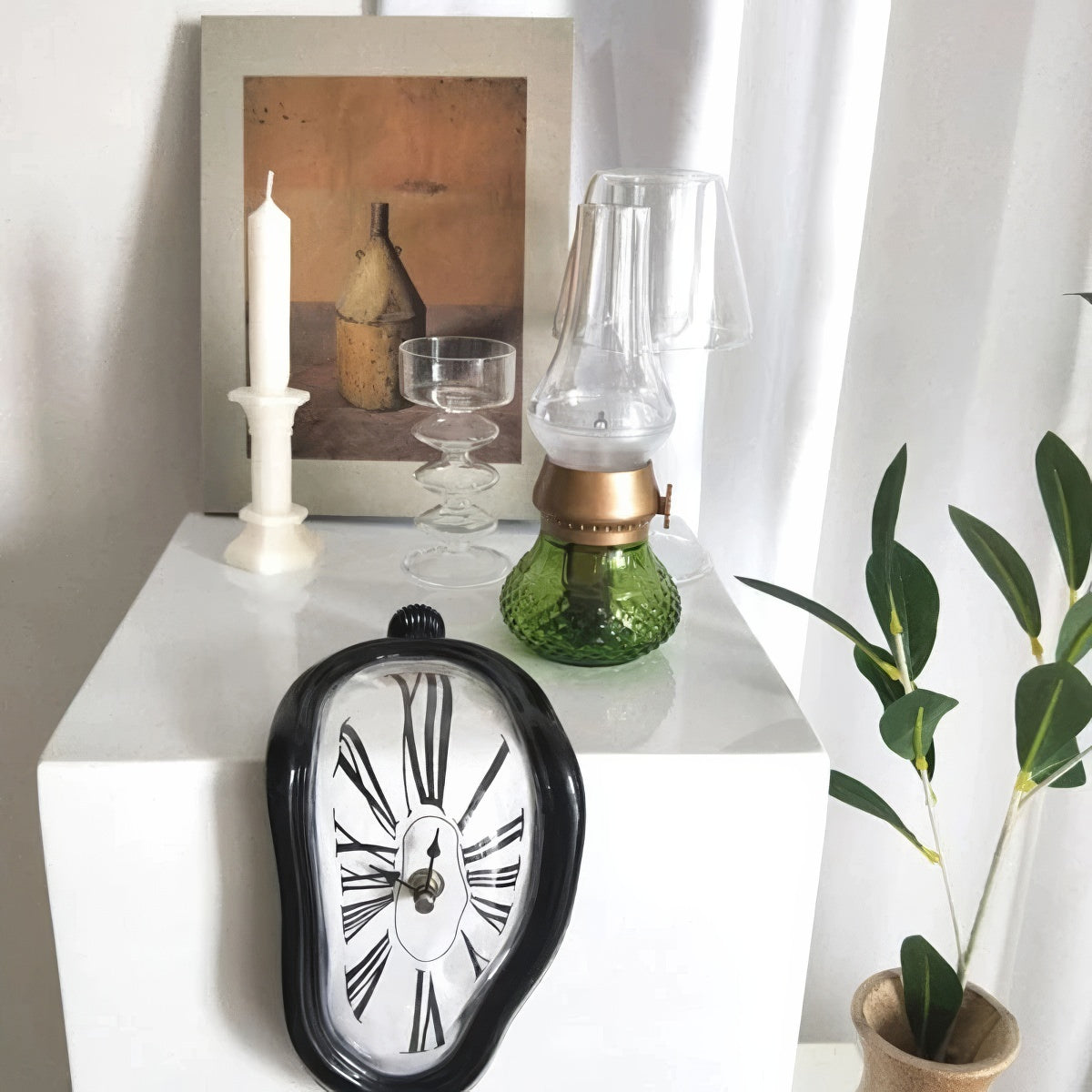 Surrealist Melting Clock Desk Decor