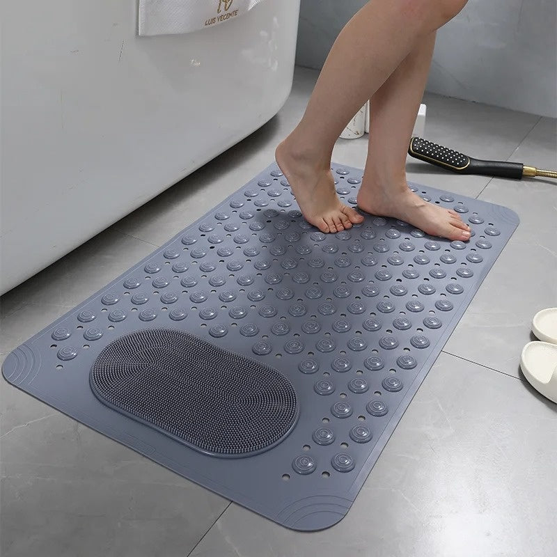 Non Slip Shower Mat With Foot Scrubber