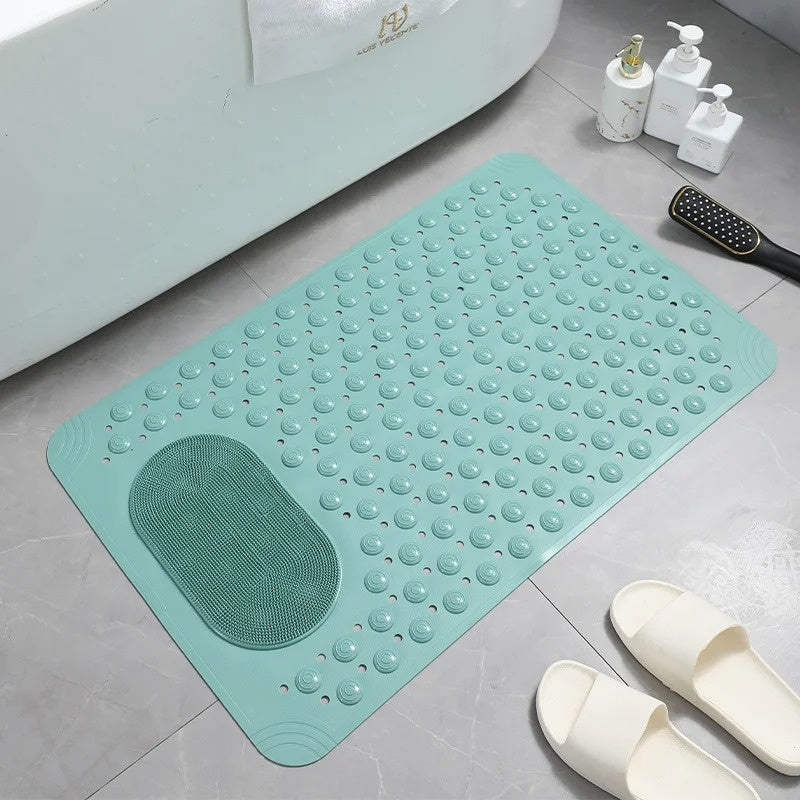 Non Slip Shower Mat With Foot Scrubber