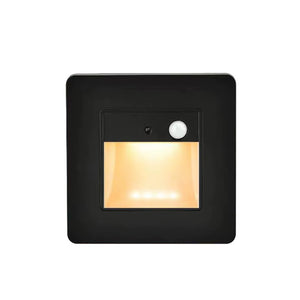Vesta Motion Step Light, Black with Sensor B, lit