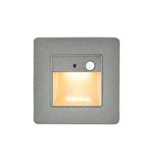 Vesta Motion Step Light, Silver with Sensor B, lit