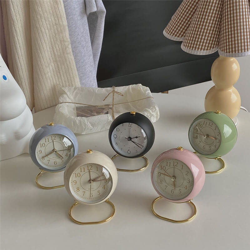 Round Vintage Table Alarm Clock
