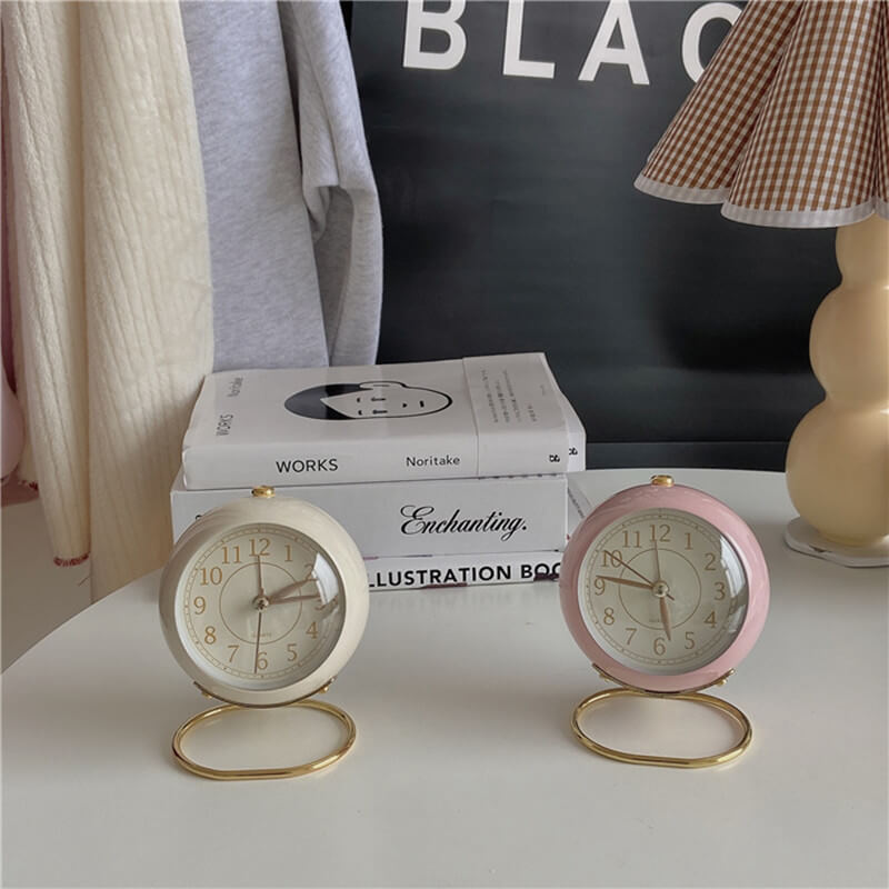 Round Vintage Table Alarm Clock