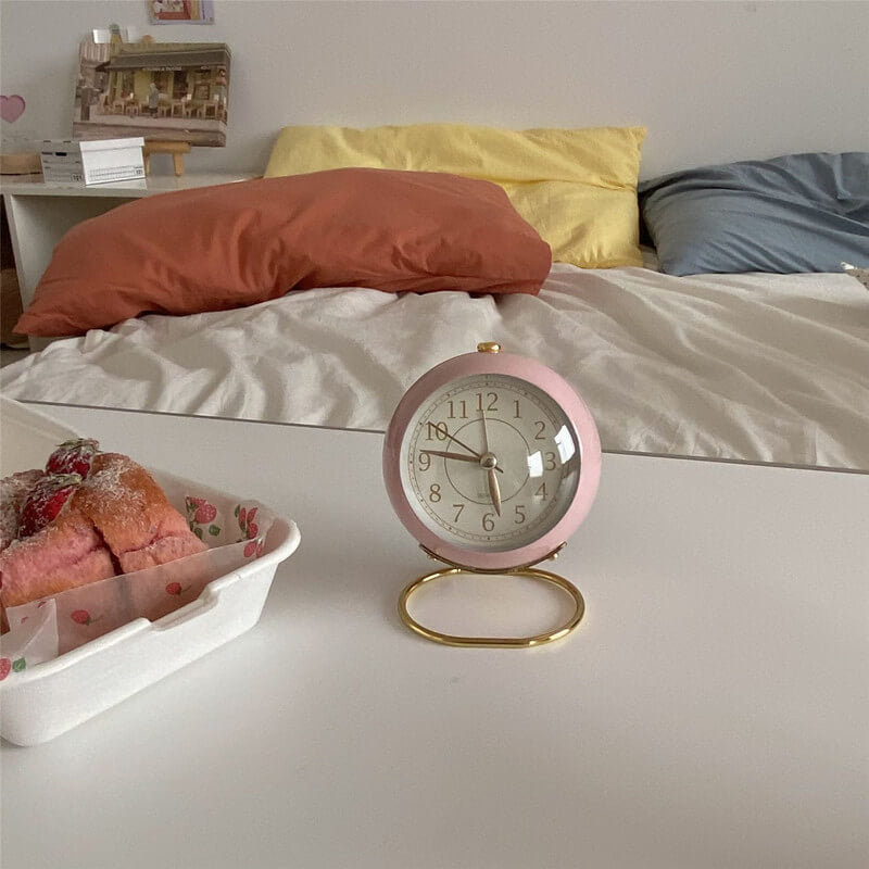 Round Vintage Table Alarm Clock