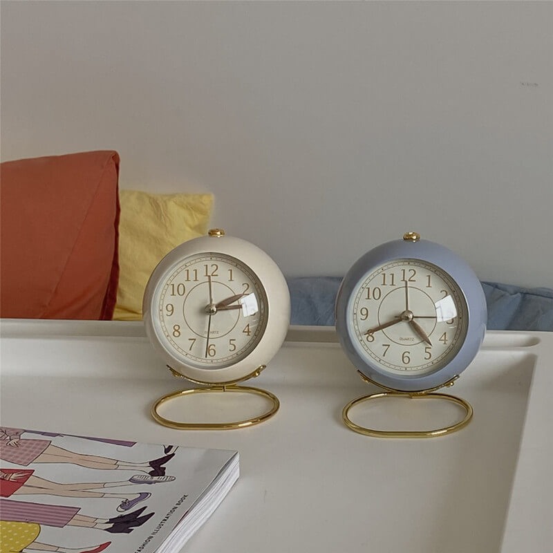 Round Vintage Table Alarm Clock