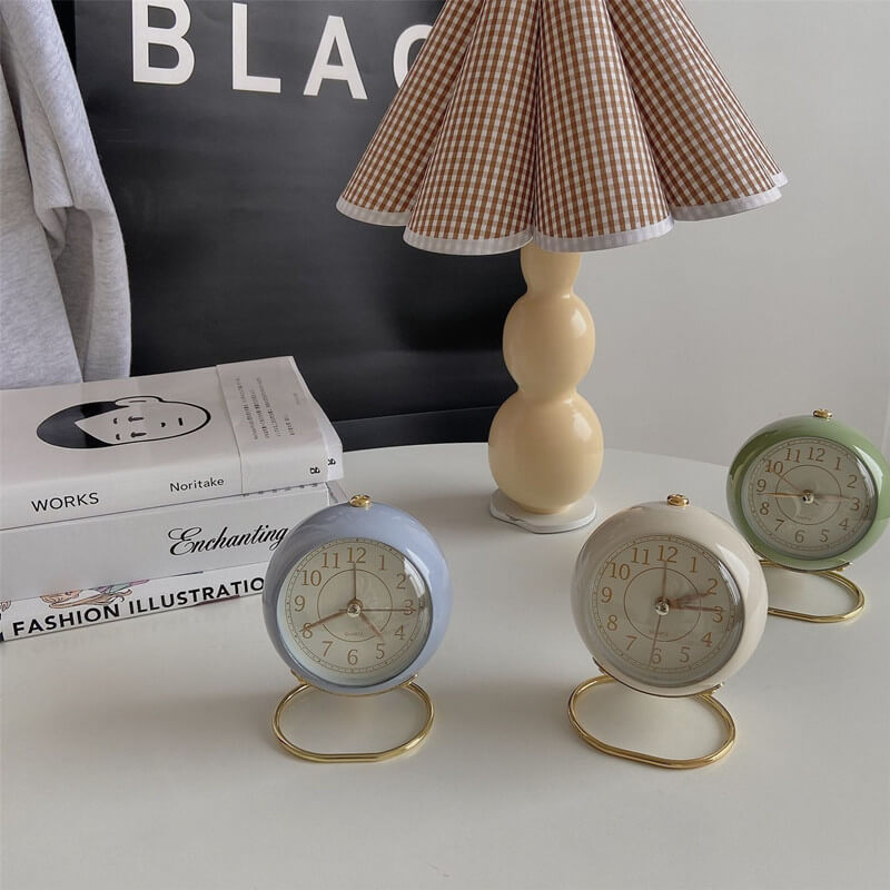 Round Vintage Table Alarm Clock